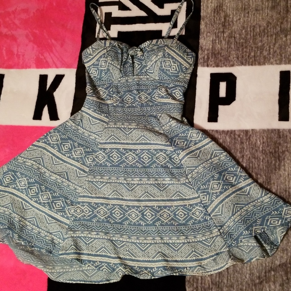 Aztec/jeam dress